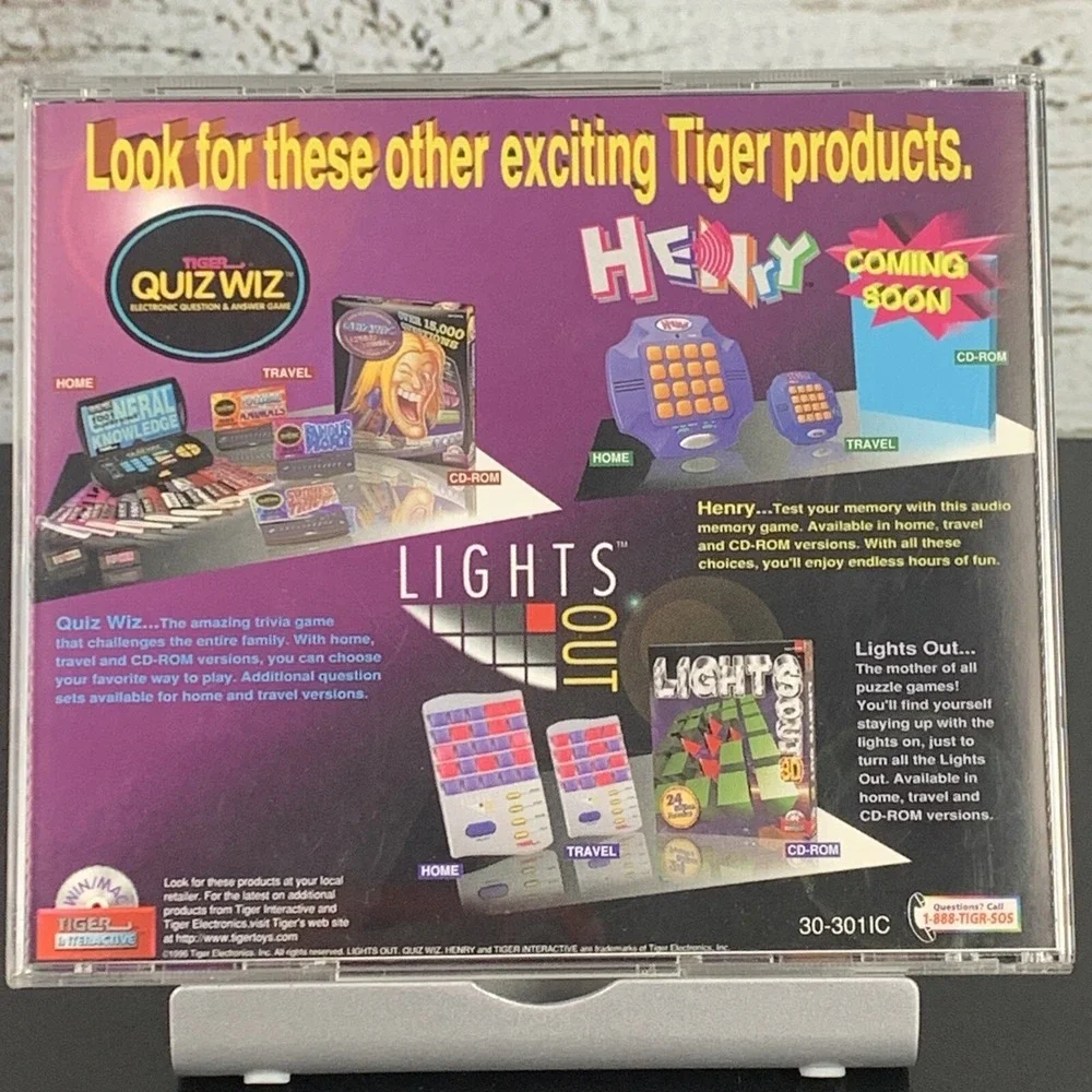 Lights Out 3D By‎ Tiger Interactive Windows/Mac [1996]